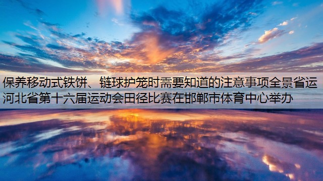 保养移动式铁饼、链球护笼时需要知道的注意事项全景省运｜河北省第十六届运动会田径比赛在邯郸市体育中心举办