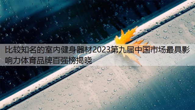 <strong>比较知名的室内健身器材2023第九届中国市场最具影响力体育品牌百强榜揭晓</strong>