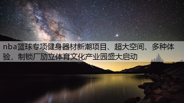 nba篮球专项健身器材新潮项目、超大空间、多种体验，制锁厂劢立体育文化产业园盛大启动